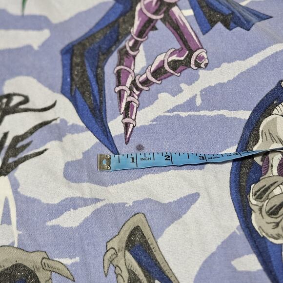 Vintage Yugioh Twin Flat Sheet 90s Heavyweight Cotton Anime Cartoon 63x99 Kids - Picture 7 of 7